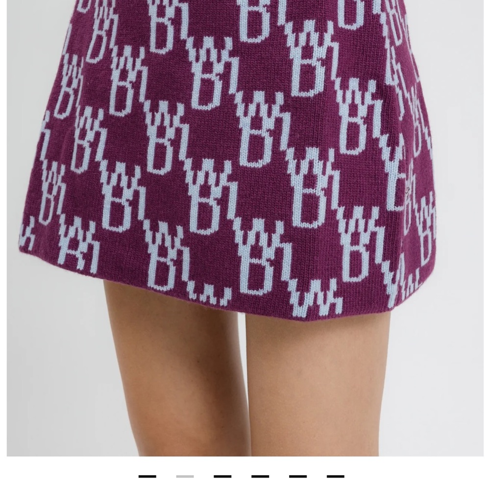 We11Done Maroon Patterned Mini Skirt - Picture 9 of 9